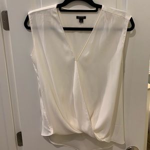 Ann Taylor ivory silk shell.